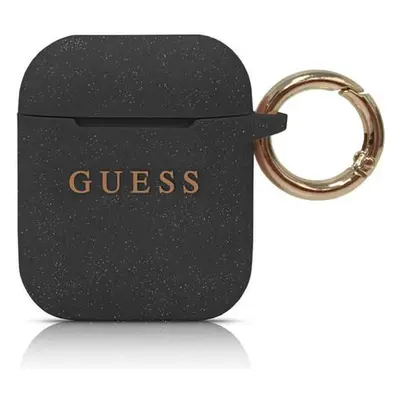 GUACCSILGLBK Guess Silikonové Pouzdro pro Airpods 1/2 Black