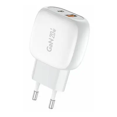 Foneng EU41 USB-C+USB-A 20W mains charger (white)