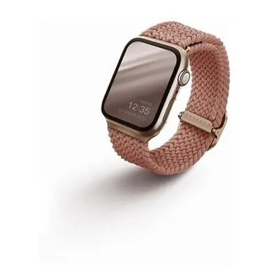 UNIQ Aspen Braided řemínek pro Apple Watch 45/44/42mm růžově zlatý