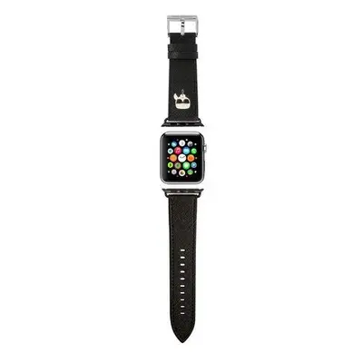 Karl Lagerfeld Karl Head PU řemínek pro Apple Watch 42/44/45 Black KLAWLOKHK