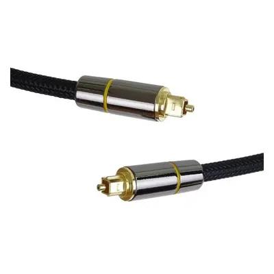 PremiumCord Optický audio kabel Toslink, OD:7mm, Gold-metal design + Nylon 0,5m