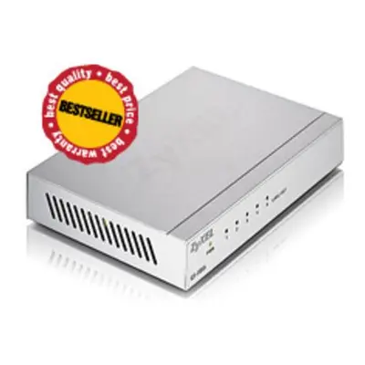 ZyXEL GS-105B 5-port 10/100/1000Mbps Gigabit Ethernet switch, desktop, metal housing, GS-105BV3-