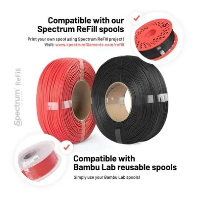 Tisková struna (filament) Spectrum ReFill Premium PLA High Speed 1.75mm NEO RED 1kg, 81265