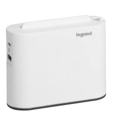 Legrand Adaptér bočný 2x2P USB A+C biela/tmavosivá