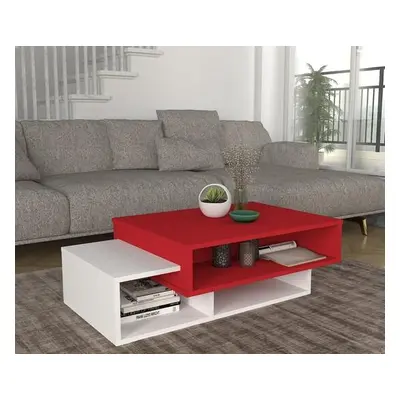 Hanah Home Coffee Table Tab - White, Red