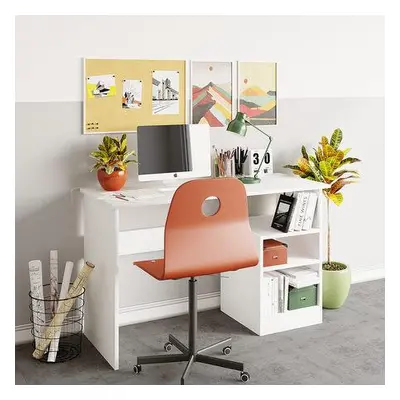 Hanah Home Study Desk Bahar - White White