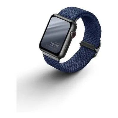 UNIQ Aspen Braided řemínek pro Apple Watch 45/44/42mm modrý