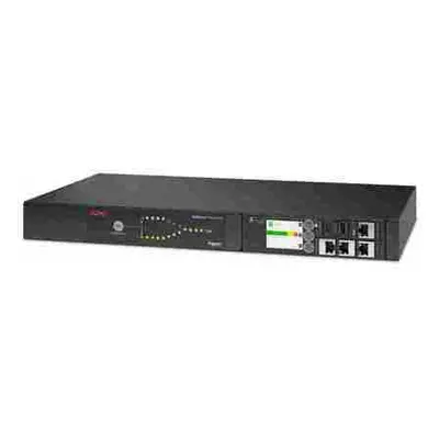 APC Rack Automatic Transfer Switch, 1U, 10A, 230V, C14 IN, 12 C13 OUT, 50/60Hz, AP4421A