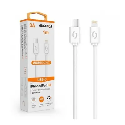 Aligator KALP3AUCLIWH Datový POWER 3A, USB-C/lightning