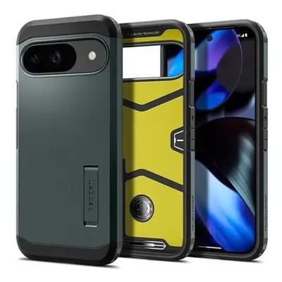 Spigen Tough Armor kryt Google Pixel 9 Pro/Pixel 9 zelený