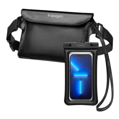 Spigen Aqua Shield Floating voděodolné pouzdro + WaterProof Waist Bag A621 Set černý