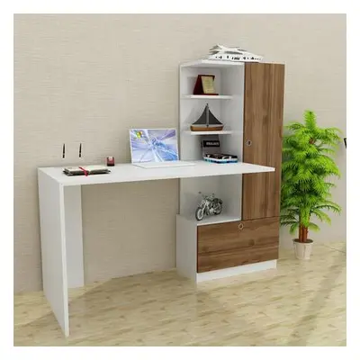 Hanah Home Study Desk Merinos - White, Walnut