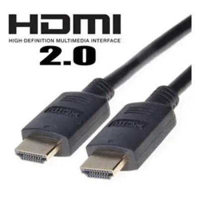 PremiumCord HDMI 2.0 High Speed + Ethernet kabel/ zlacené konektory/ 1m/ černý