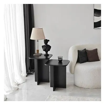 Hanah Home Side Table Set Blues Set - Black Black