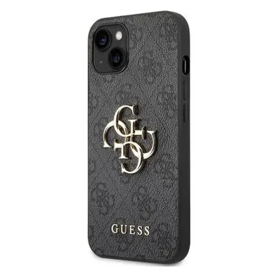 Guess PU 4G Metal Logo kryt iPhone 14 šedý