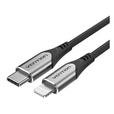 Cable USB-C 2.0 to Lightning Vention TACHG MFi 3A 1.5m gray