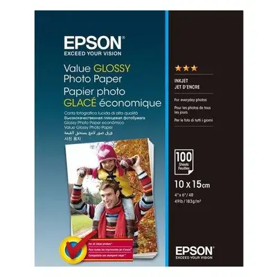 EPSON Value Glossy Photo Paper 10x15cm 100 AKCE