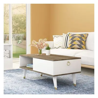 Hanah Home Coffee Table Delux - Walnut, White