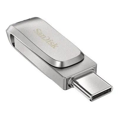 SanDisk Ultra Dual Drive Luxe USB-C 64GB / USB 3.0 Typ-C / USB 3.0 Typ-A / stříbrný, SDDDC4-064