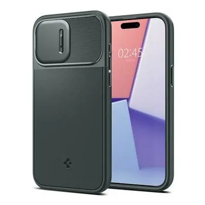 Spigen Optik Armor MagFit kryt iPhone 15 Pro zelený