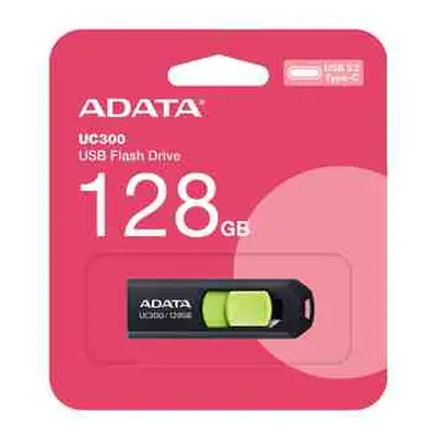 ADATA Flash Disk 128GB UC300, USB-C 3.2, černo-zelená, ACHO-UC300-128G-RBK/GN