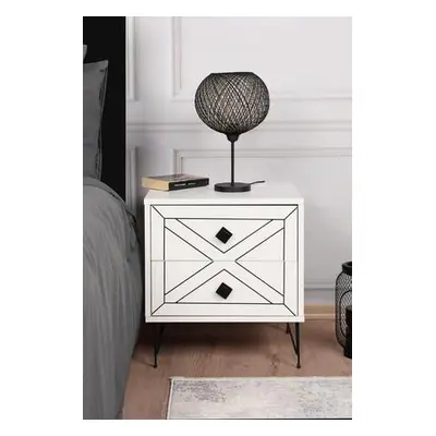 Hanah Home Nightstand Luna - White White