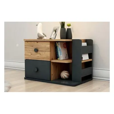 Hanah Home Nightstand Valerin - Atlantic Pine, Anthracite