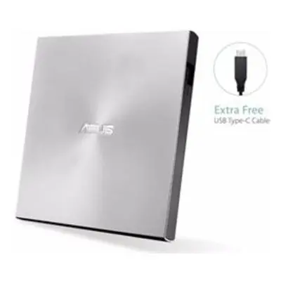 ASUS ZenDrive External Slim SDRW-08U9M-U/SIL/G/AS/P2G, Retail, stříbrná, BUNDLE, 90DD02A2-M29000