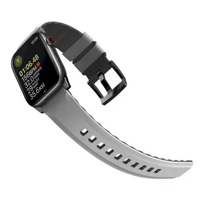 UNIQ Linus AiroSoft silikonový řemínek Apple Watch 45/44/42mm šedý