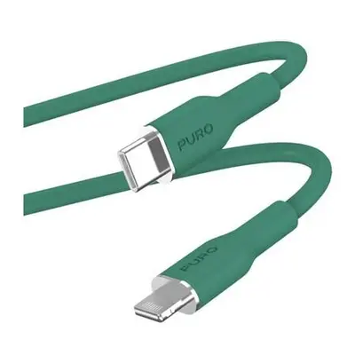 Puro kábel Soft Silicone Cable USB-C to Lightning 1.5m - Green