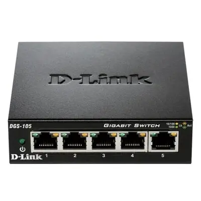 D-Link DGS-105 kovový 5-port 10/100/1000 Switch, 999012835223