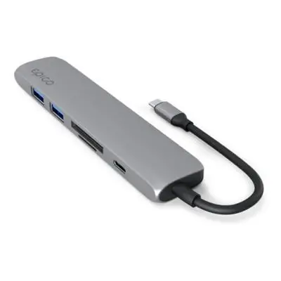 iStores by Epico 6in1 Aluminium Hub 8K with USB-C connector - space gray, 9915112100073