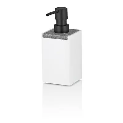 KELA Dávkovač mýdla Cube polyresin bílá 300 ml KL-23694