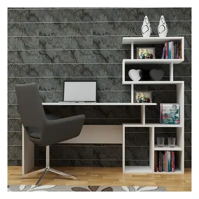 Hanah Home Study Desk Next - White White