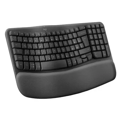 Logitech klávesnice Wave keys - bezdrátová/bluetooth/ergonomická/CZ/SK - grafitová, 920-012307