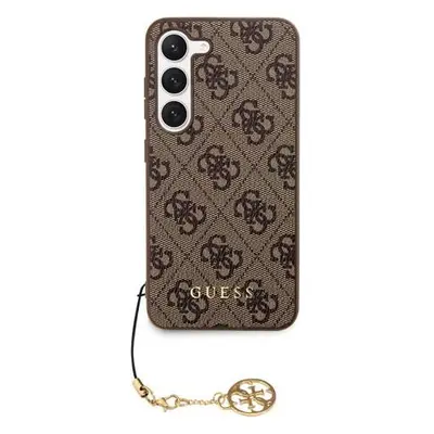 Guess 4G Charms Zadní Kryt pro Samsung Galaxy S23 Brown