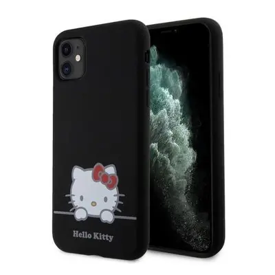 Hello Kitty Liquid Silicone Daydreaming Logo Zadní Kryt pro iPhone 11 Black