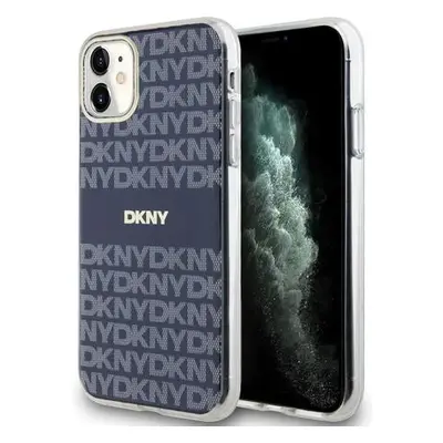 DKNY PC/TPU Repeat Pattern Tonal Stripe Magsafe Zadní Kryt pro iPhone 11 Blue