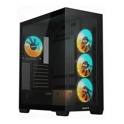 GIGABYTE case C500 PANORAMIC STEALTH, ATX, Mid Tower, černá, GB-C500P ST