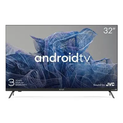 KIVI - 32', HD, Google Android TV, Black, 1366x768, 60 Hz, Sound by JVC, 2x8W, 33 kWh/1000h , BT