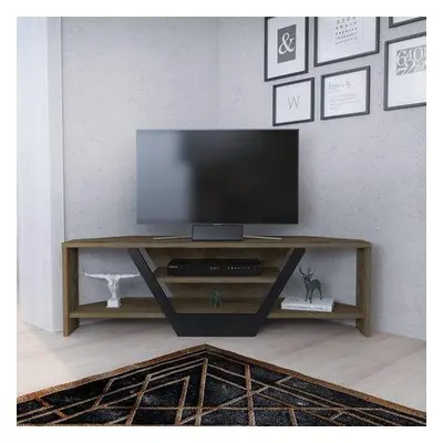 Hanah Home TV Stand Sares - Oud Oak, Black