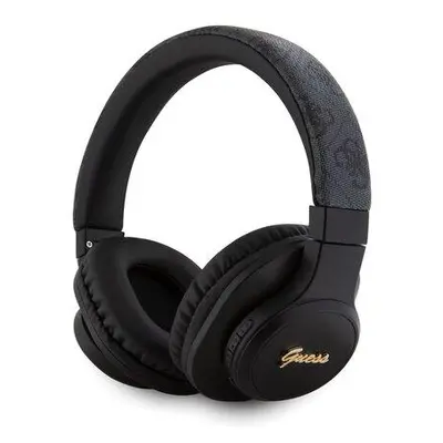 Guess PU Leather 4G Tone on Tone Script Logo BT5.3 Stereo Headphone Black