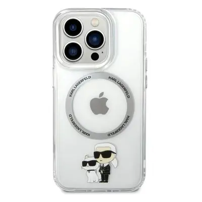 Karl Lagerfeld MagSafe IML Karl and Choupette NFT kryt iPhone 14 Pro Max čirý