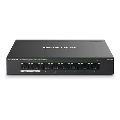 TP-Link Mercusys MS108GP Switch 8-Port, 7× Gigabit PoE+, 1× GLAN, 802.3af/at, 65 W, MS108GP