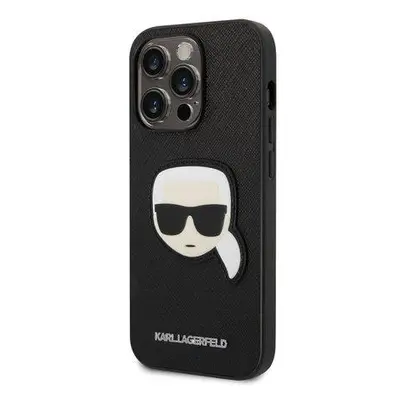 Karl Lagerfeld PU Saffiano Karl Head kryt iPhone 14 Pro černý