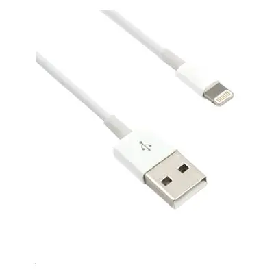 Kabel C-TECH USB 2.0 Lightning (IP5 a vyšší) nabíjecí a synchronizační kabel, 2m, bílý