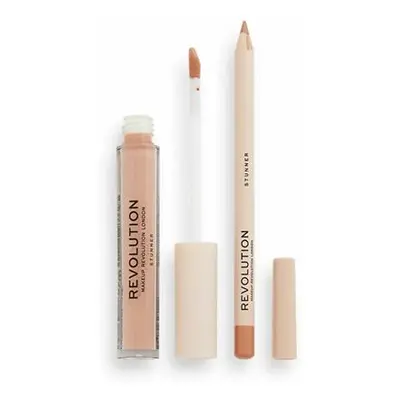 Makeup Revolution Lip Contour Kit Stunner dlouhotrvající matná tekutá rtěnka 3 ml + Stunner tužk