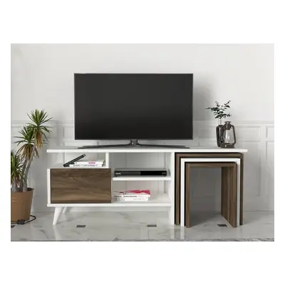 Hanah Home TV Unit Nature - White, Walnut