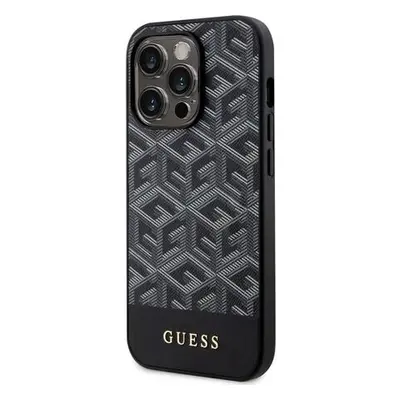 Guess PU G Cube MagSafe Kompatibilní Zadní Kryt pro iPhone 14 Pro Max Black