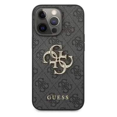 Guess PU 4G Metal Logo Case iPhone 13 Pro Max šedý